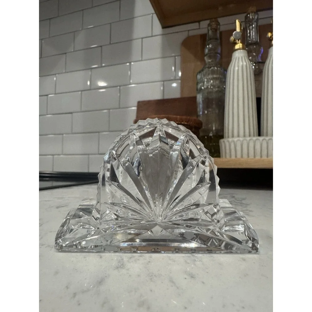 Waterford Crystal Quartz‎ Mantel Or Desk Cloc Lismore Collection 8.5